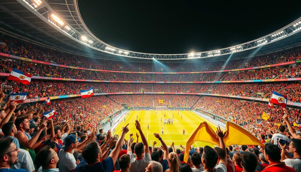 torcedores no estádio